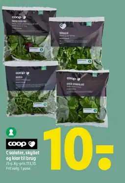 Coop 365 C salater, skyllet og klar til brug tilbud