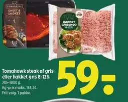 Coop 365 Tomahawk steak af gris eller hakket gris 8-12% tilbud