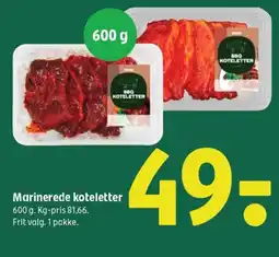 Coop 365 Marinerede koteletter tilbud