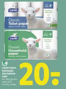 Coop 365 Lambi classic toiletpapir eller køkken- rulle* tilbud