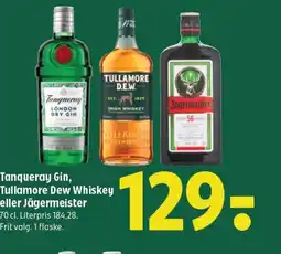 Coop 365 Tanqueray Gin, Tullamore Dew Whiskey eller Jägermeister tilbud