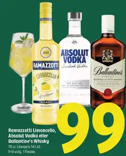 Coop 365 Ramazzotti Limoncello, Absolut Vodka eller tilbud