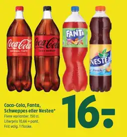 Coop 365 Coca-Cola, Fanta, Schweppes eller Nestea* tilbud