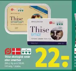 Coop 365 Thise økologisk smør eller smørbar tilbud