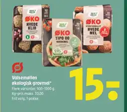 Coop 365 Valsemøllen økologisk grovmel tilbud