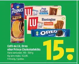 Coop 365 Café au lu, oreo eller prince chokoladekiks tilbud