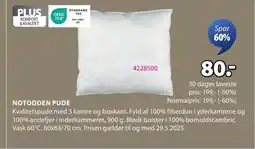 JYSK NOTODDEN PUDE tilbud