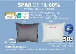 JYSK PUDEBETRÆKI SATIN tilbud