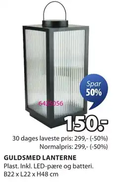 JYSK GULDSMED LANTERNE tilbud