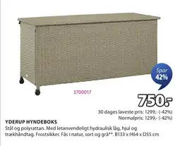JYSK YDERUP HYNDEBOKS tilbud