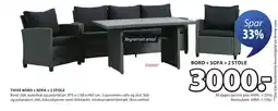 JYSK THISE BORD + SOFA + 2 STOLE tilbud