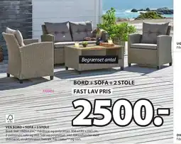 JYSK VEN BORD + SOFA + 2 STOLE tilbud