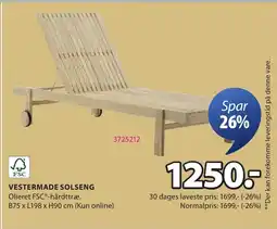 JYSK VESTERMADE SOLSENG tilbud