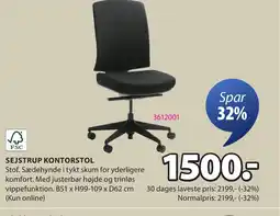JYSK SEJSTRUP KONTORSTOL tilbud