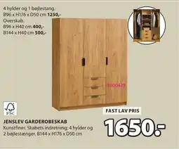 JYSK JENSLEV GARDEROBESKAB tilbud