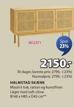 JYSK HALMSTAD SKÆNK tilbud