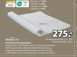 JYSK DREAMZONE EFJORDEN RULLEMADRAS tilbud