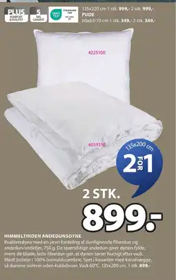 JYSK HIMMELTINDEN ANDEDUNSDYNE tilbud