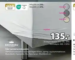 JYSK TINE SATINFACONLAGEN tilbud
