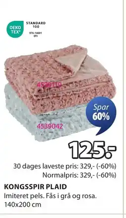 JYSK KONGSSPIR PLAID tilbud