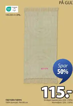 JYSK TRETORN TÆPPE tilbud