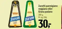 Føtex Zanetti parmigiano reggiano eller Grana padano tilbud