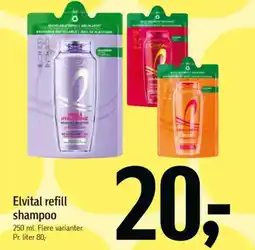 Føtex Elvital refill shampoo tilbud