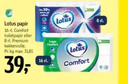 Føtex Lotus papir tilbud