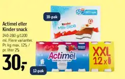 Føtex Actimel eller Kinder snack tilbud