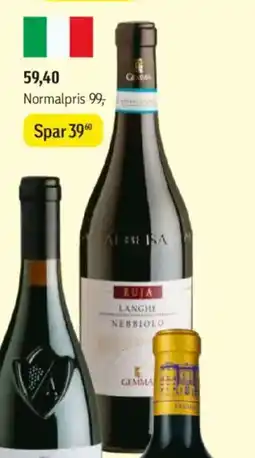 Føtex RUJA LANGHE NEBBIOLO tilbud
