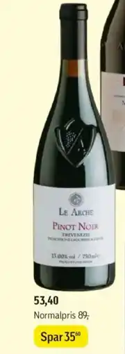 Føtex LE ARCHE PINOT NOIR tilbud