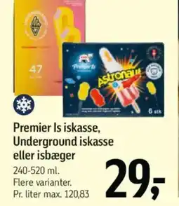 Føtex Premier Is iskasse, Underground iskasse eller isbæger tilbud