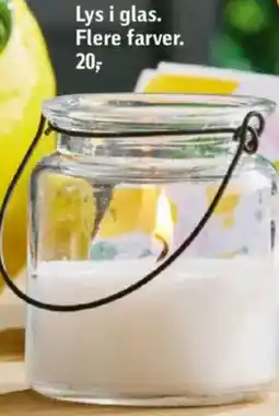 Føtex Lys i glas. Flere farver. tilbud