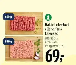 Føtex Hakket oksekød eller grise-/ kalvekød tilbud