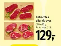 Føtex Entrecotes eller rib eyes tilbud