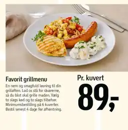 Føtex Favorit grillmenu tilbud