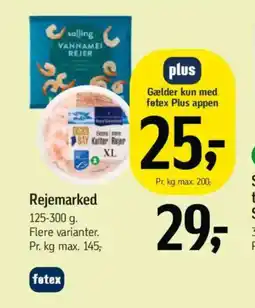 Føtex Rejemarked tilbud