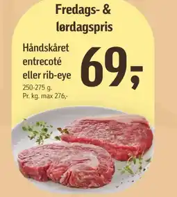Føtex Håndskåret entrecoté eller rib-eye tilbud