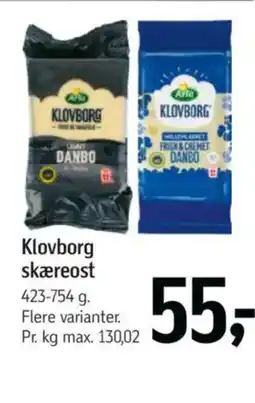 Føtex Klovborg skæreost Flere varianter. tilbud