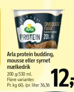 Føtex Arla protein budding, mousse eller syrnet mælkedrik tilbud