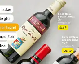 Føtex F.eks. Rioja Bordón Crianza 28, tilbud