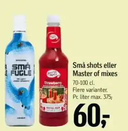 Føtex Små shots eller Master of mixes tilbud