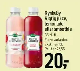 Føtex Rynkeby Rigtig juice, lemonade eller smoothie tilbud