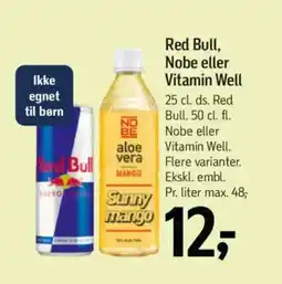 Føtex Red Bull, Nobe eller Vitamin Well tilbud