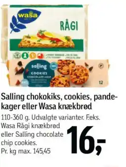 Føtex Salling chokokiks, cookies, pande- kager eller Wasa knækbrød tilbud