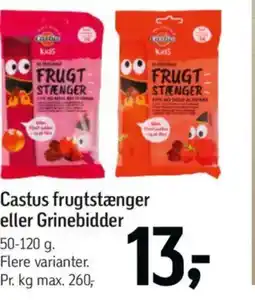Føtex Castus frugtstænger eller Grinebidder tilbud