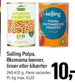 Føtex Salling Polpa, Økomama bønner, linser eller kikærter tilbud
