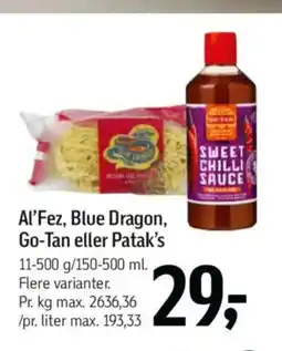 Føtex Al'Fez, Blue Dragon, Go-Tan eller Patak's tilbud