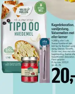 Føtex Kagedekoration, vaniljestang, Valsemøllen mel eller kerner tilbud