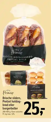 Føtex Brioche sliders, Pretzel hotdog- brød eller burgerboller tilbud